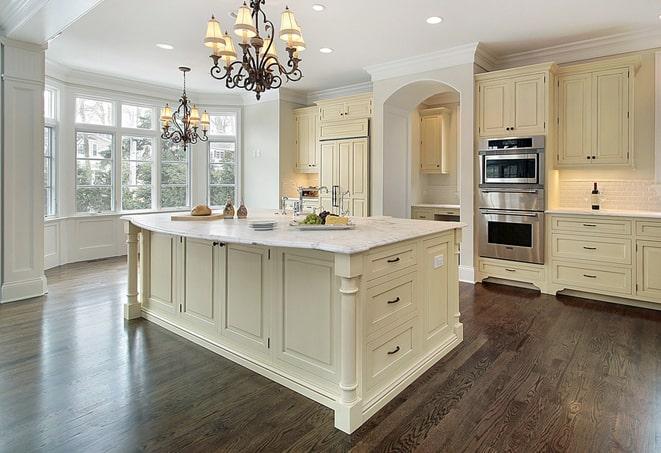 close-up of durable laminate flooring planks in Garfield Heights, OH